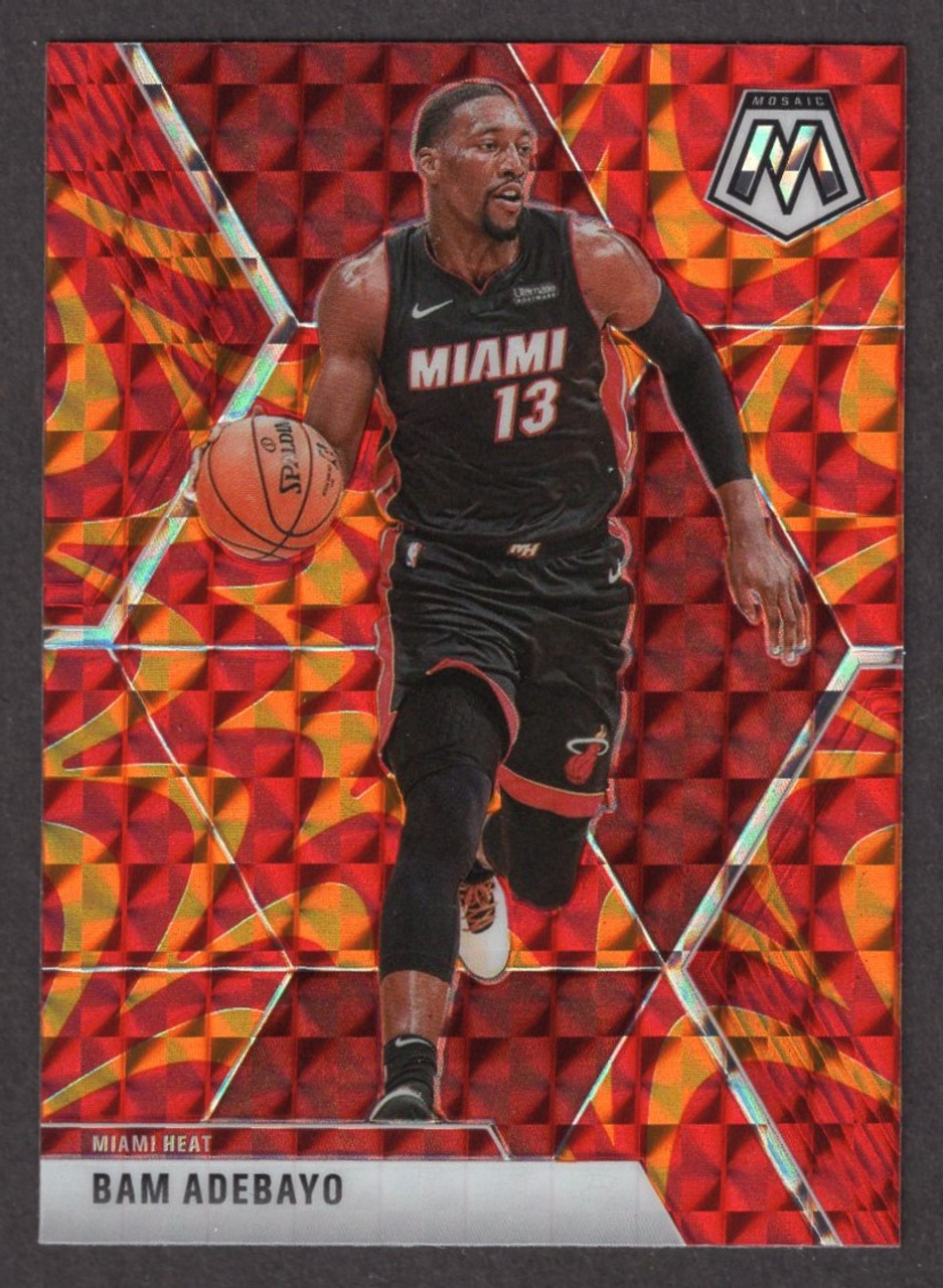 2019/20 Panini Mosaic #150 Bam Adebayo Orange Reactive Prizm