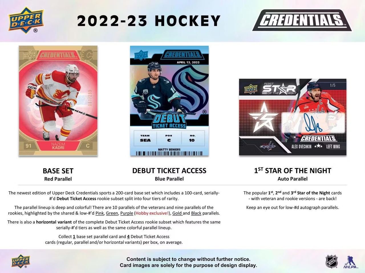 2022/23 Upper Deck Credentials Hockey Hobby Box