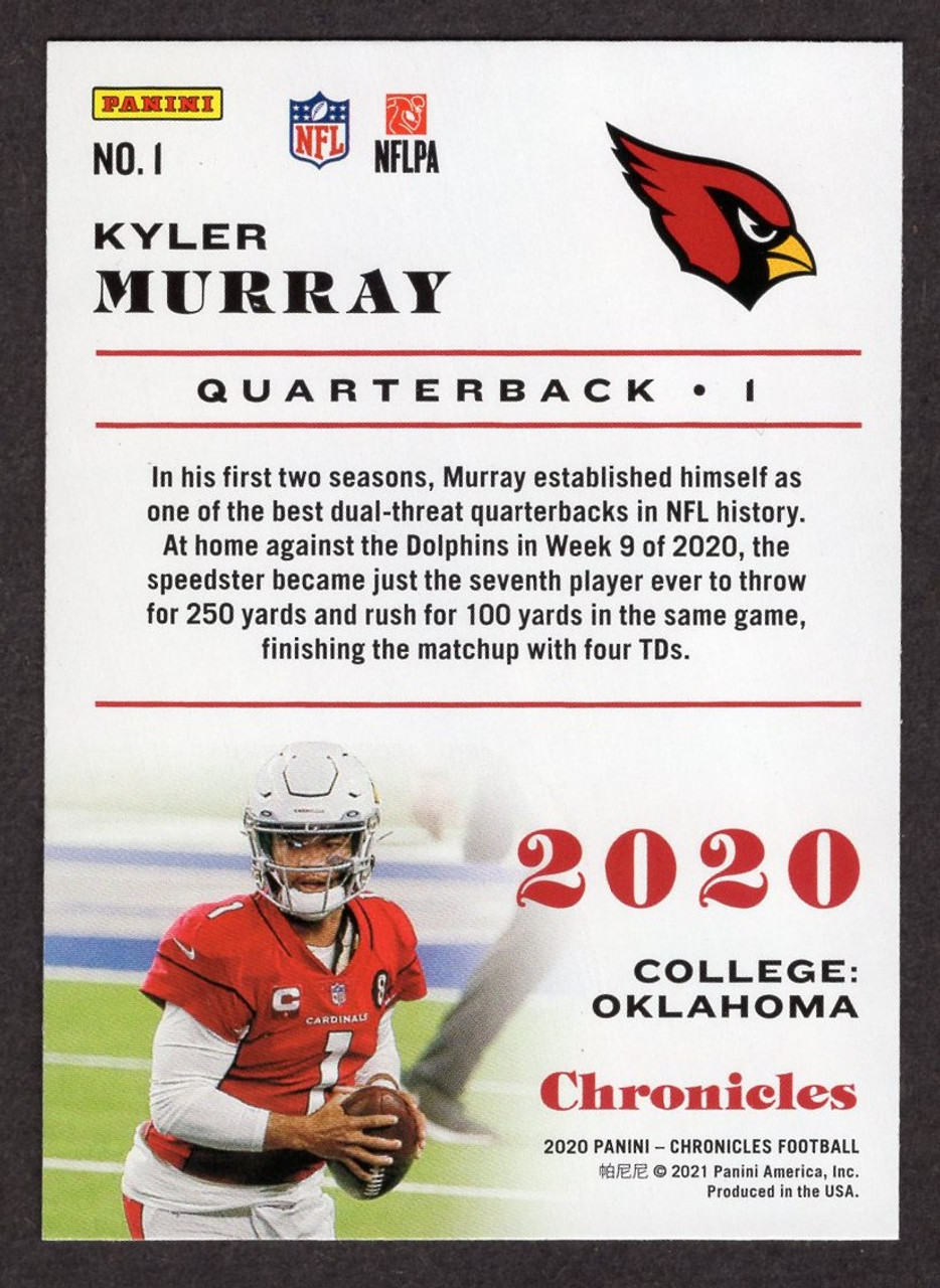 2020 Panini Chronicles #1 Kyler Murray Teal