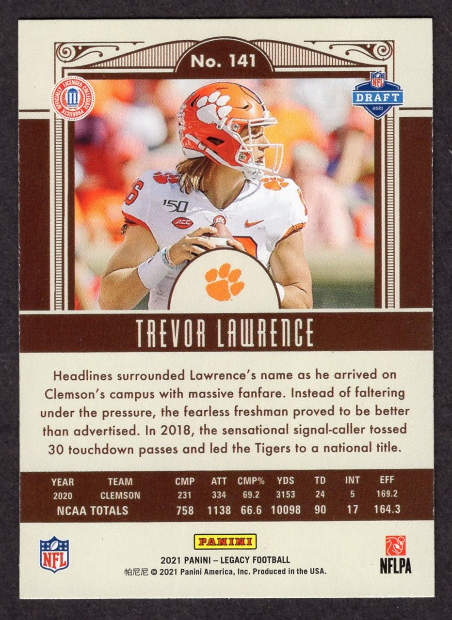 2021 Panini Legacy #141 Trevor Lawrence Rookie/RC (#2)