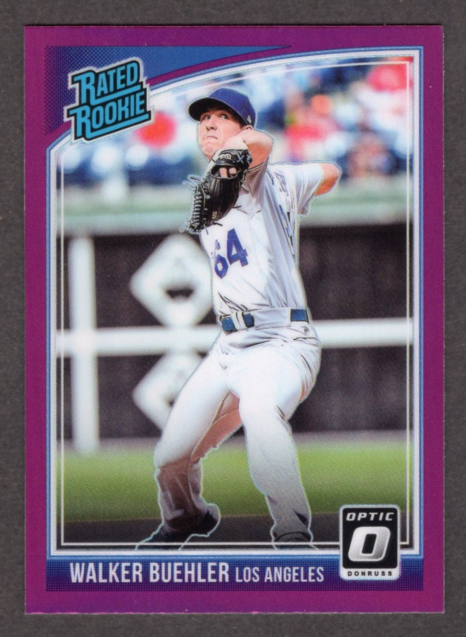 2019 Panini Donruss Optic #41 Walker Buehler Rated Rookie Purple Prizm