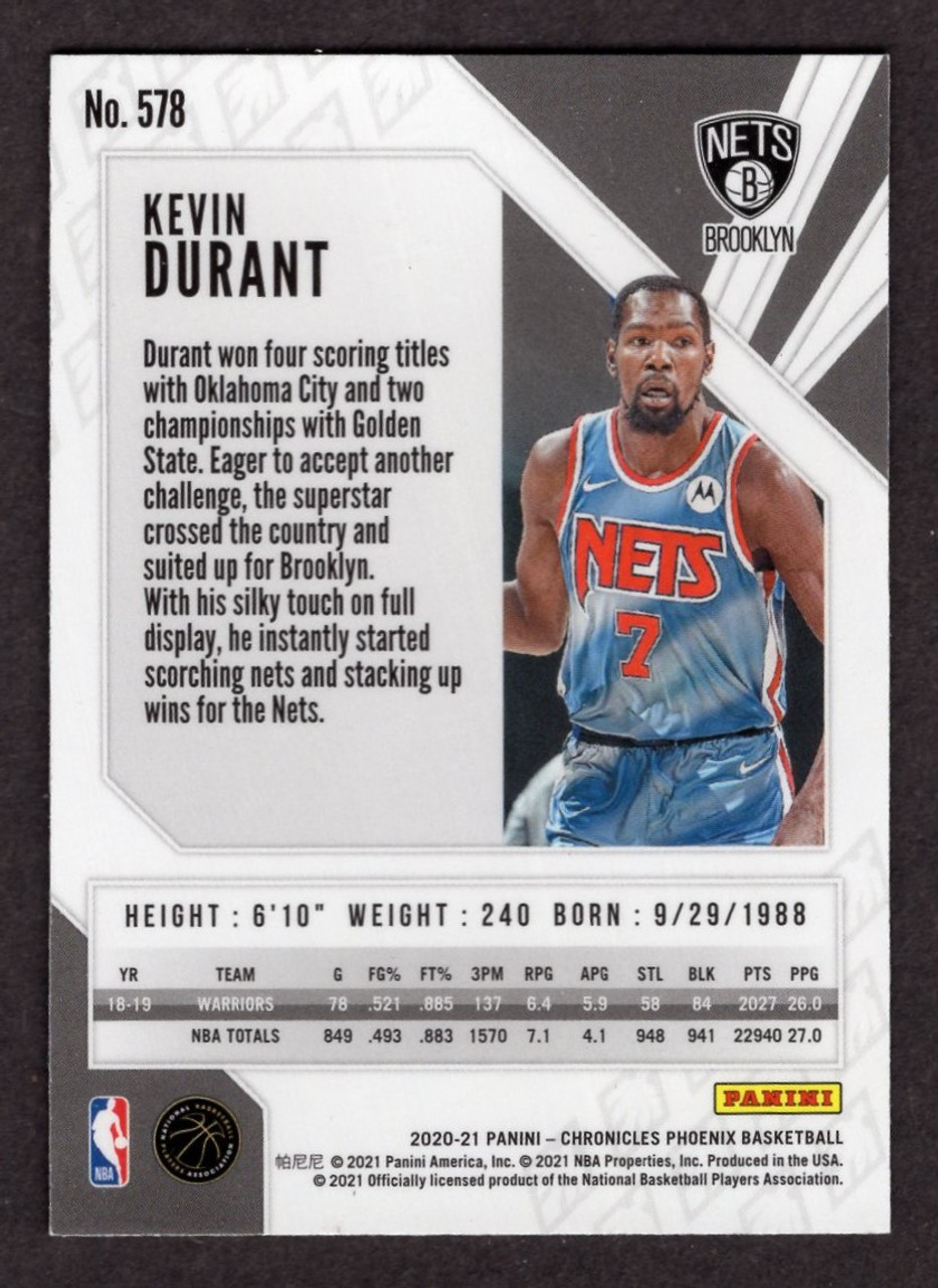 2020/21 Panini Chronicles #578 Kevin Durant Phoenix