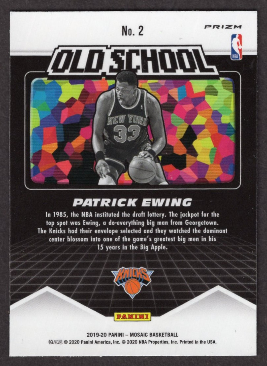 2019/20 Panini Mosaic #2 Patrick Ewing Old School Green Prizm