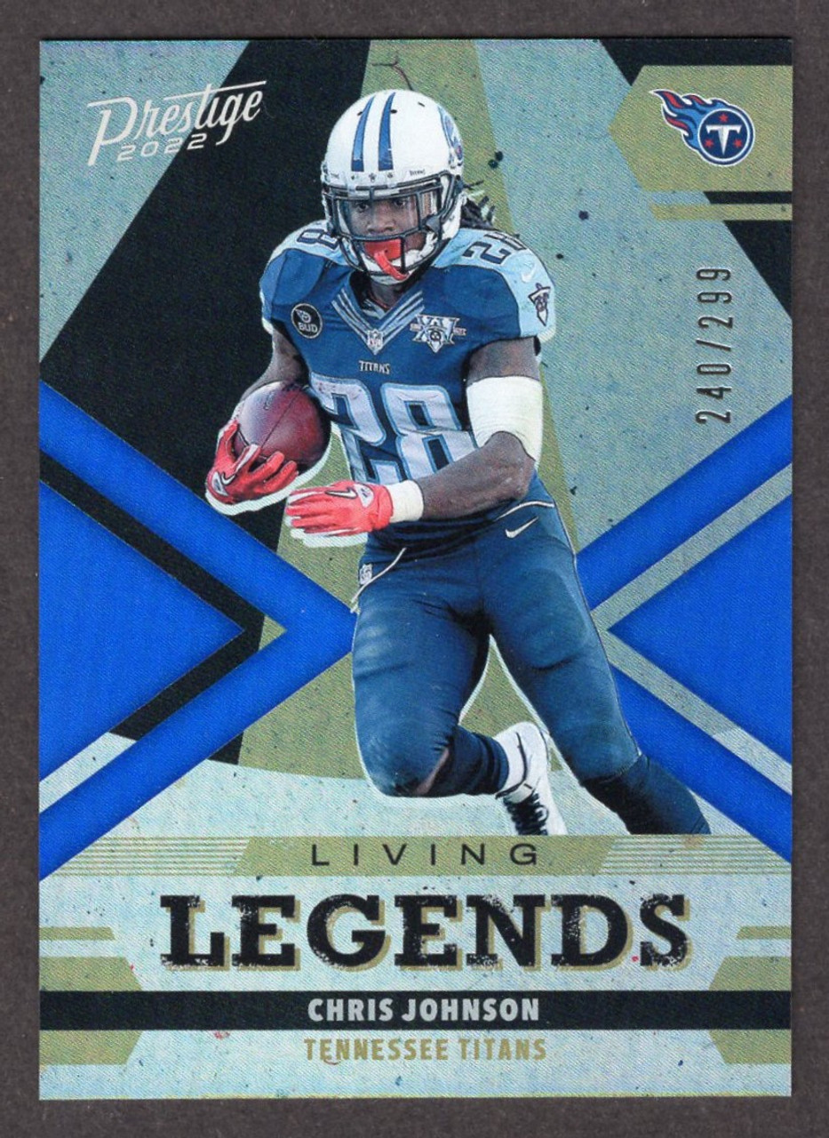 2022 Panini Prestige #LL-25 Chris Johnson Living Legends Blue Parallel 240/299