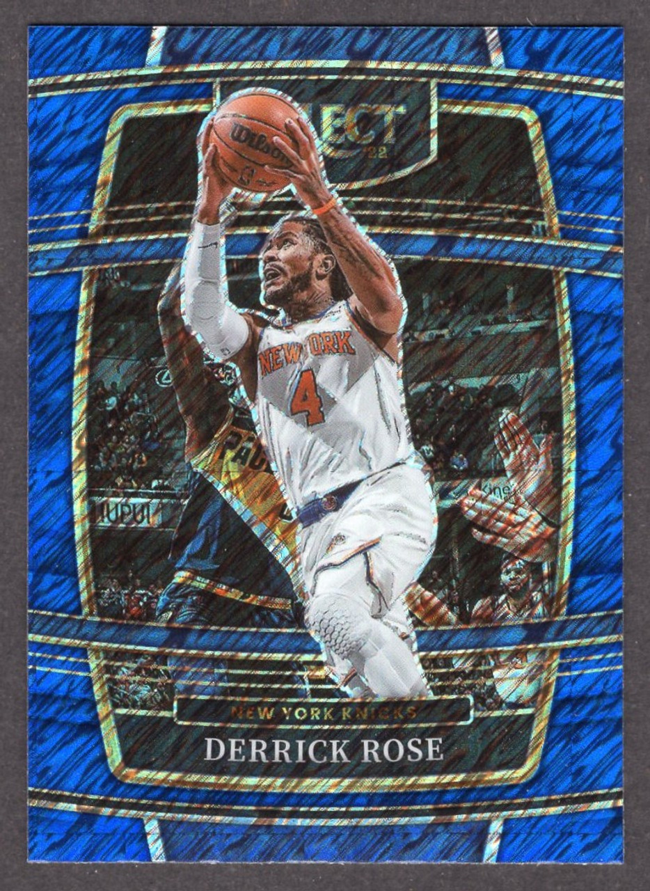 2021/22 Panini Select #53 Derrick Rose Blue Shimmer Prizm 