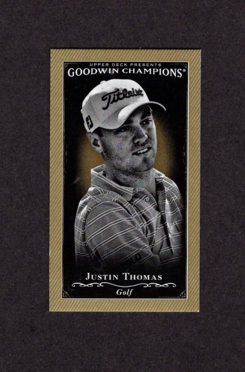 2016 Upper Deck Goodwin Champions #146 Justin Thomas Black & White Mini Rookie/RC