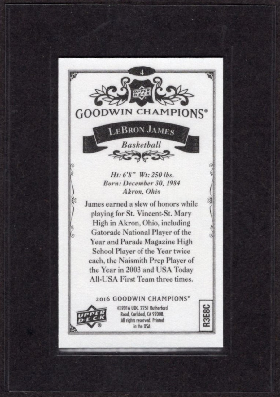 2016 Upper Deck Goodwin Champions #4 LeBron James Mini