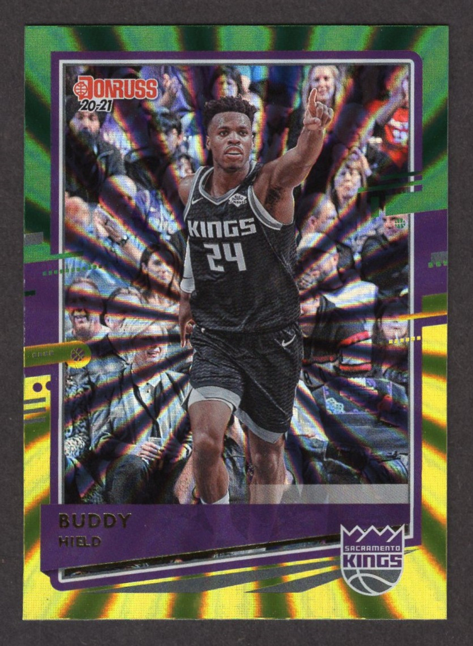 2020/21 Panini Donruss #180 Buddy Hield Green Yellow Laser