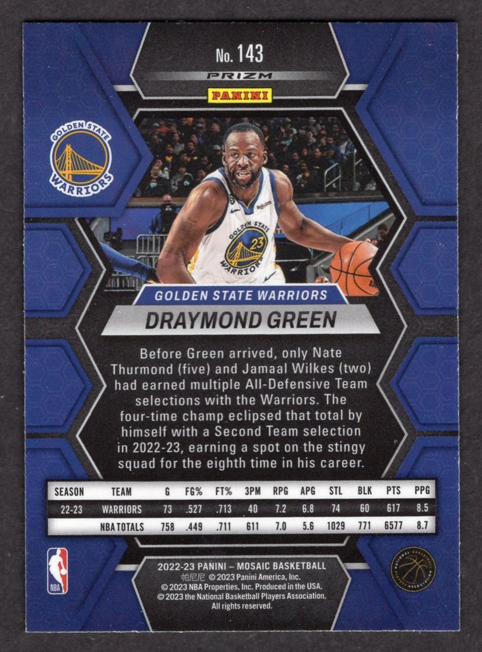 2022/23 Panini Mosaic #143 Draymond Green Silver Prizm