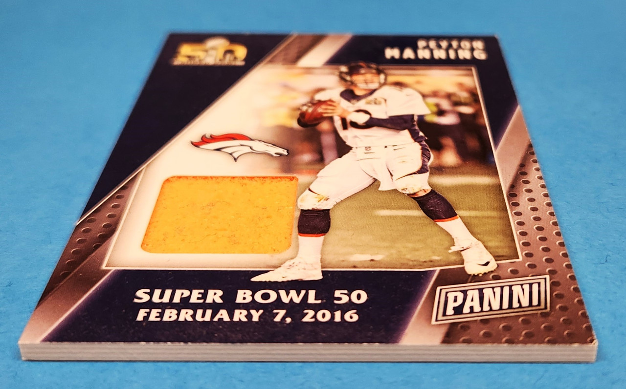 2016 Panini Black Friday #19 Peyton Manning Super Bowl 50 Game Used Pylon
