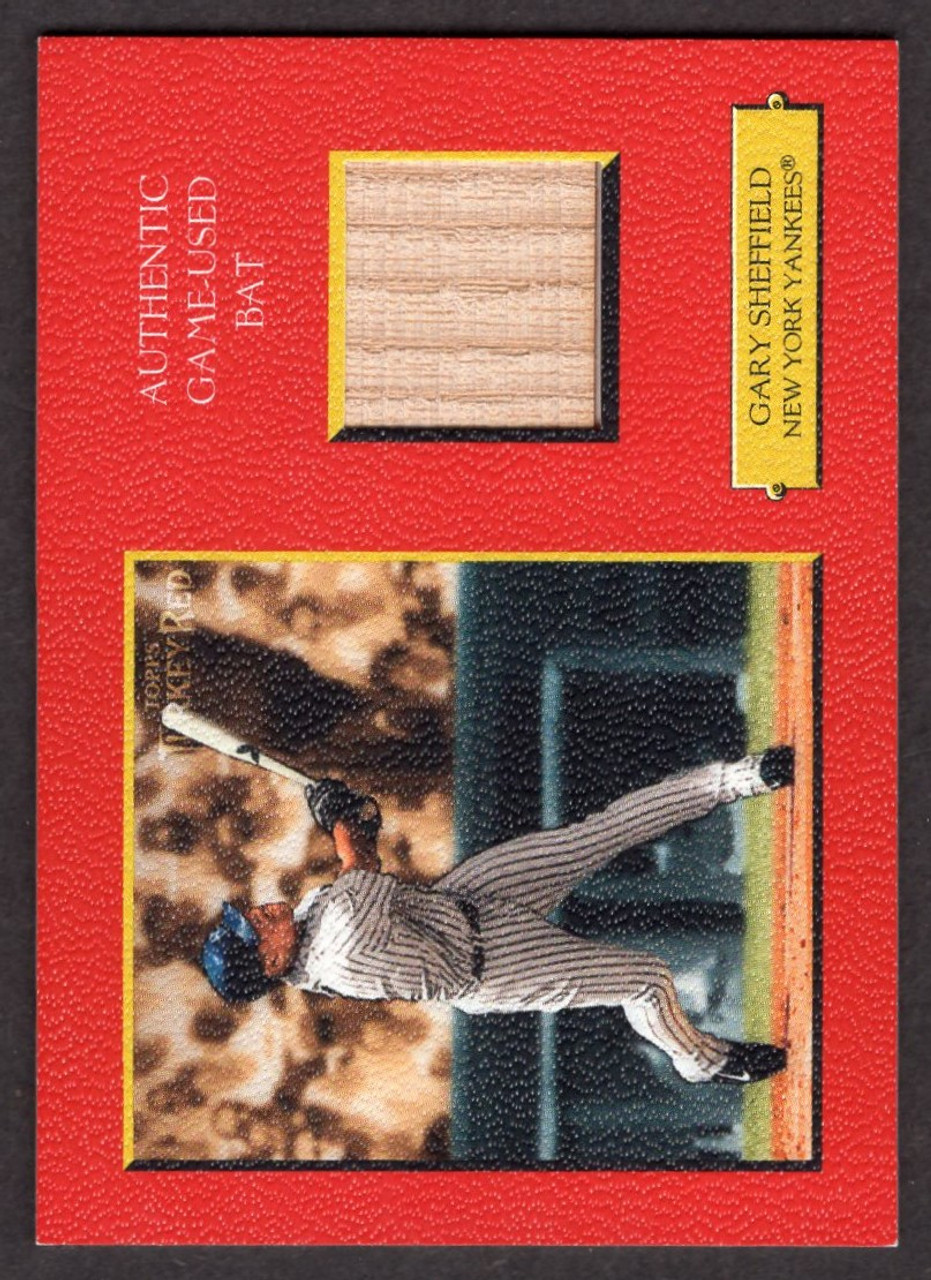 2005 Topps Turkey Red #TTR-GS Gary Sheffield Game Used Bat Relic 18/99