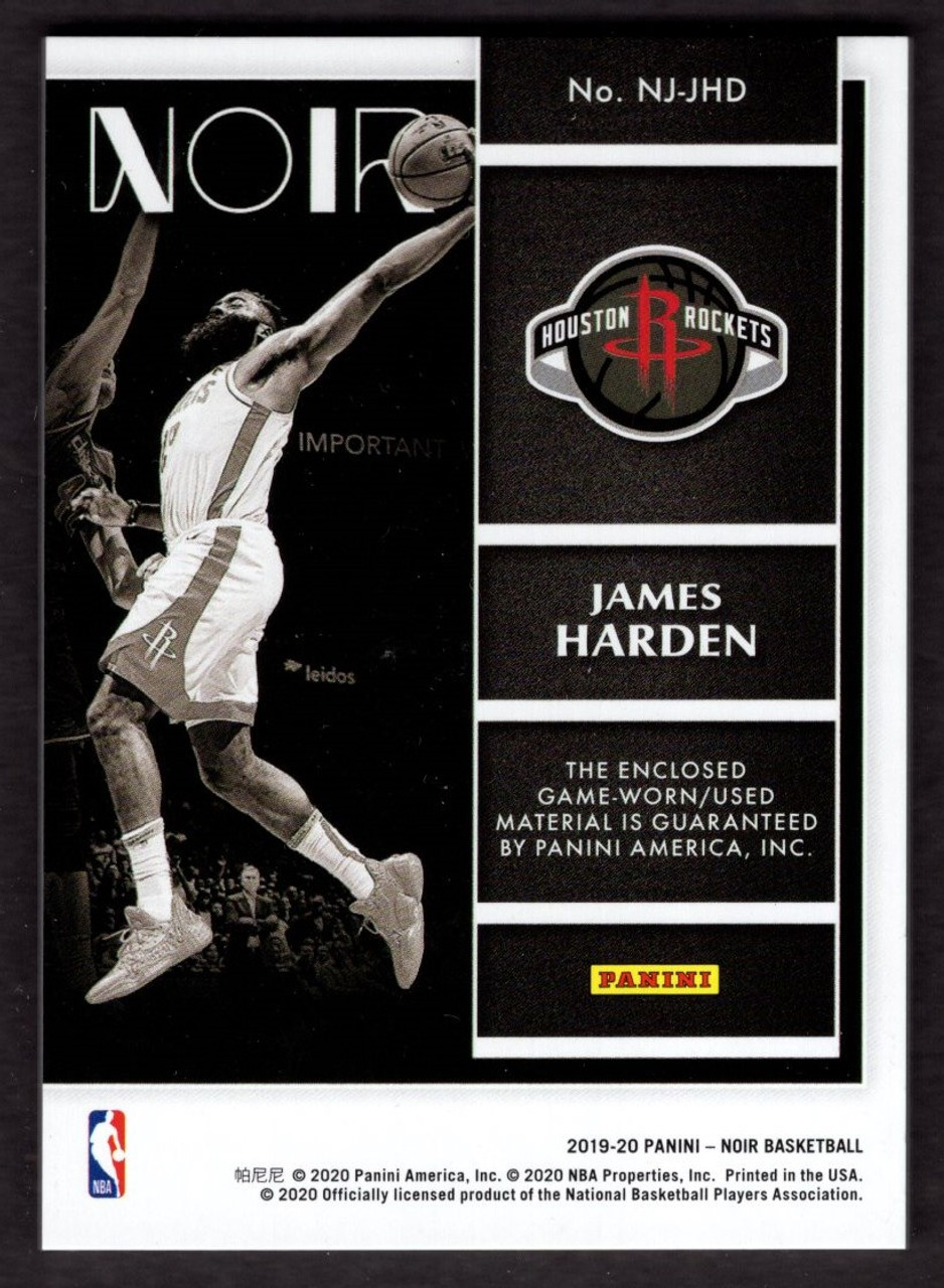 2019/20 Panini Noir #NJ-JHD James Harden Newsreels Jerseys Game Used Relic 50/65