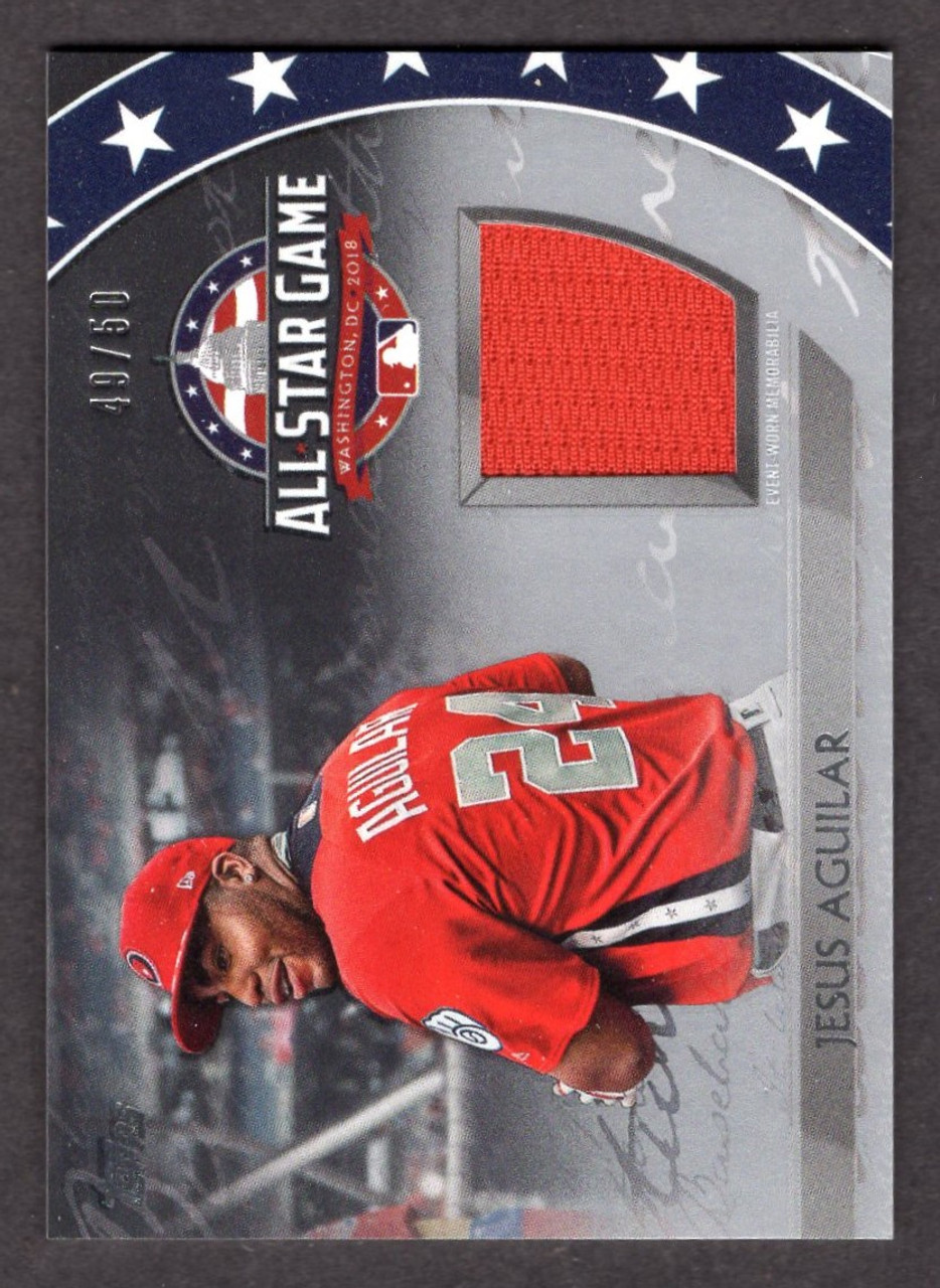 2018 Topps Update #AST-JG Jesus Aguilar All-Star Event Worn Jersey Relic 49/50