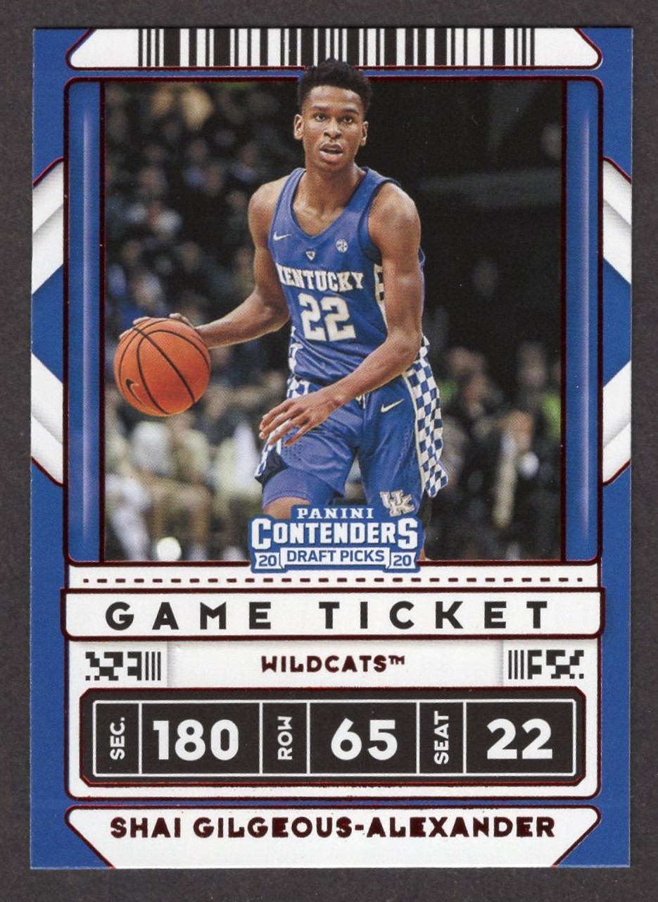 2020 Panini Contenders Draft Picks #39 Shai Gilgeous-Alexander Variation Red Foil