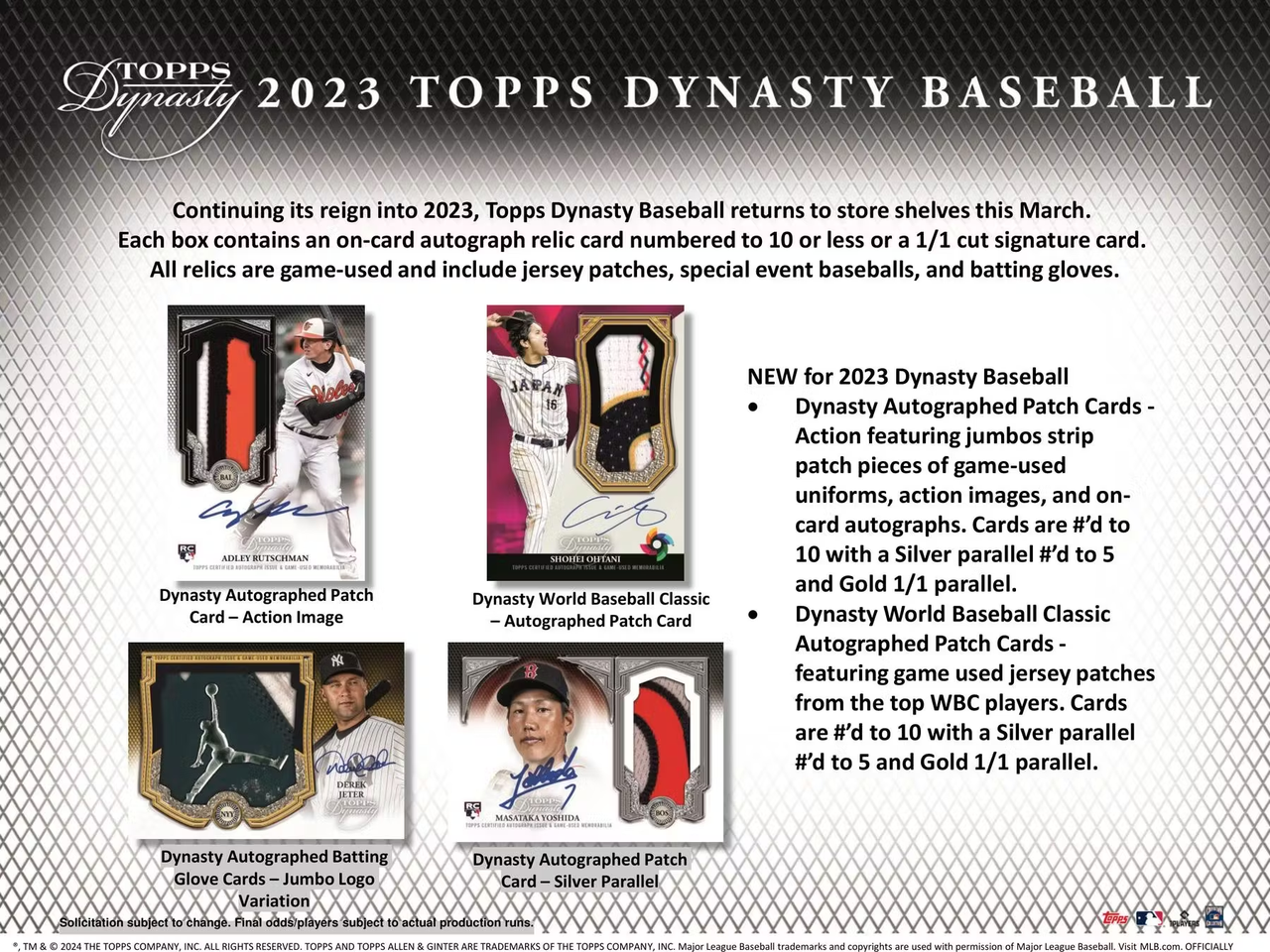 2023 Topps Dynasty Baseball Hobby Box