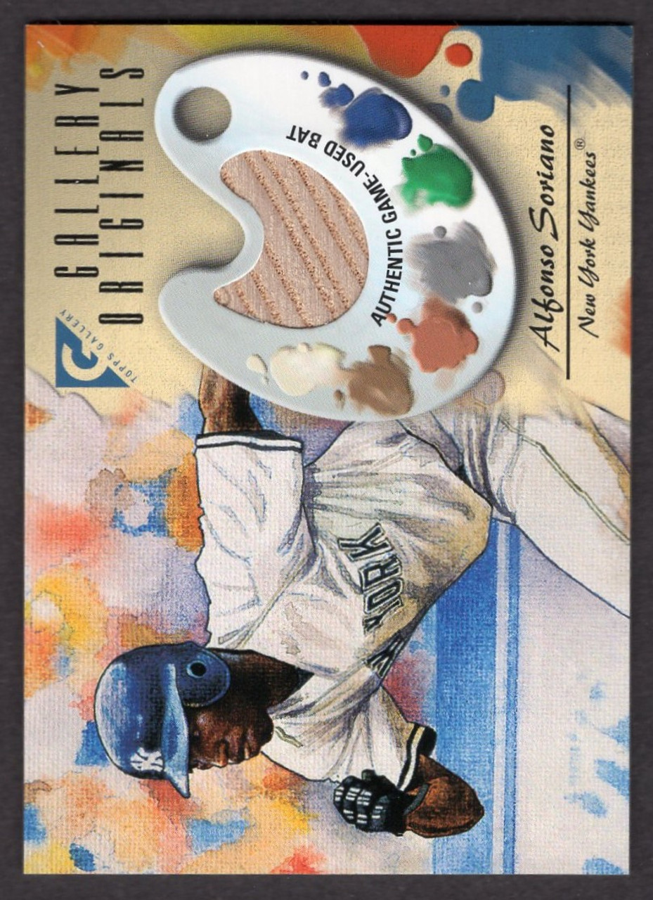 2002 Topps Gallery #GO-AS Alfonso Soriano Gallery Originals Game Used Bat Relic