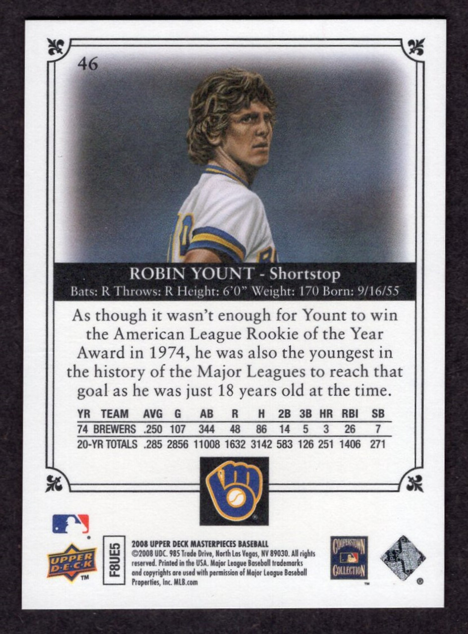 2008 Upper Deck Masterpieces #46 Robin Yount Red Frame