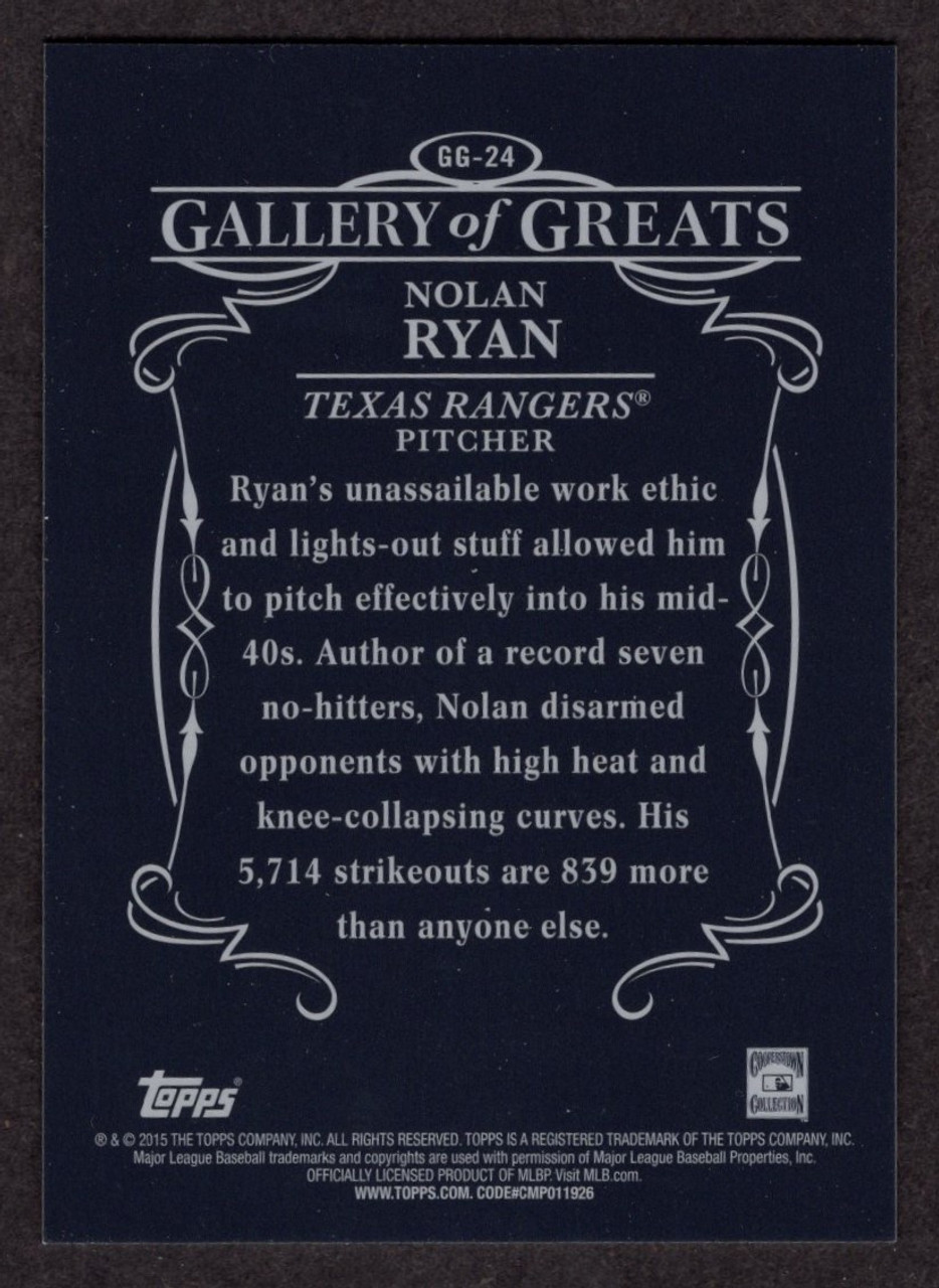 2015 Topps #GG-24 Nolan Ryan Gallery Of Greats