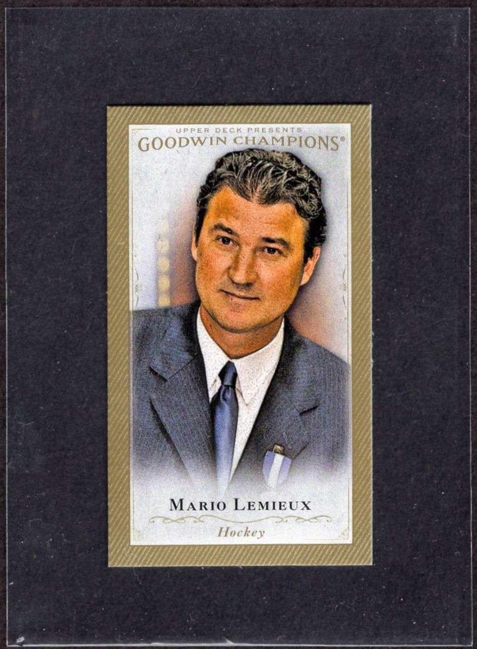 2016 Upper Deck Goodwin Champions #55 Mario Lemieux Gold Border Mini