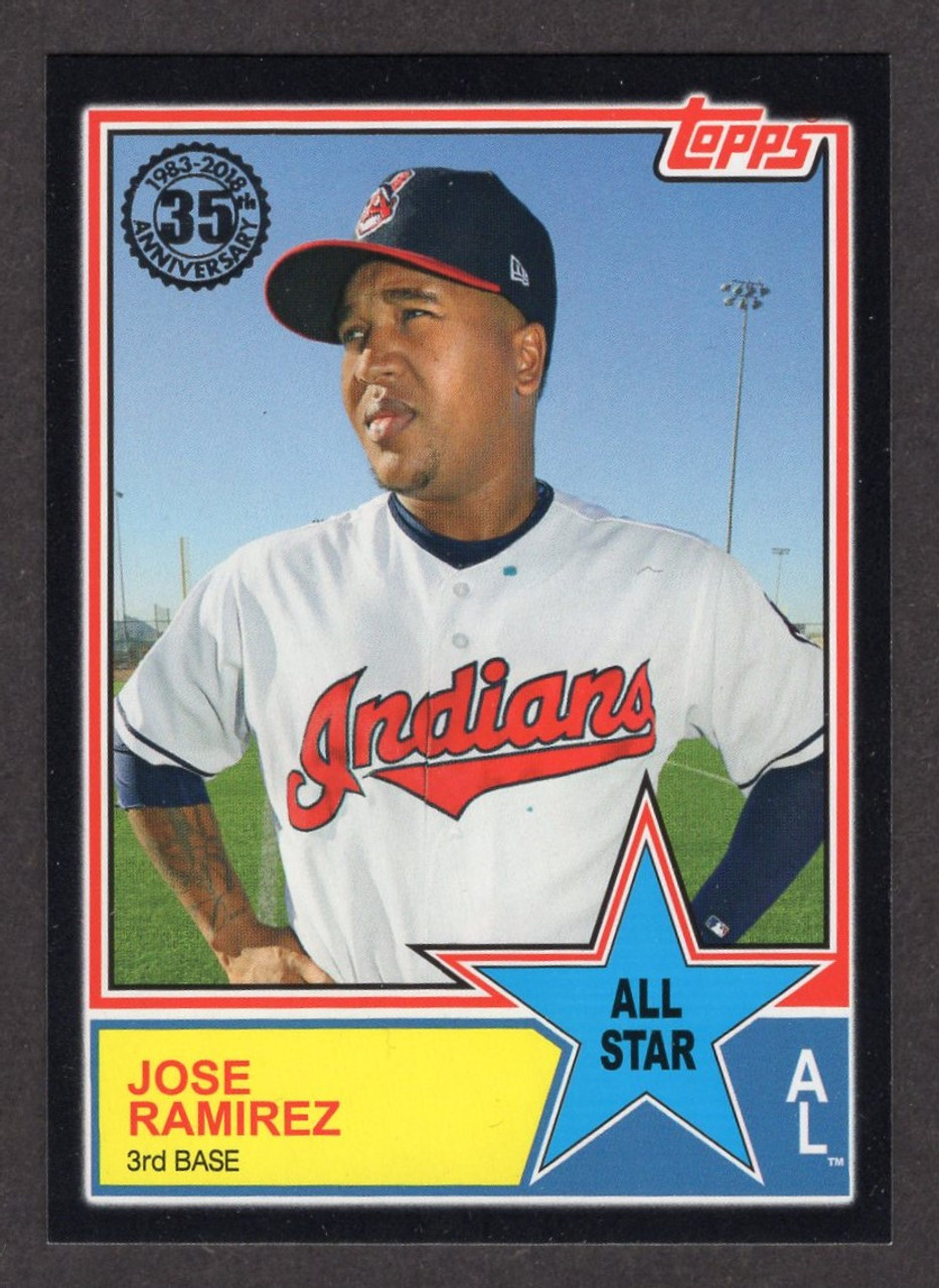 2018 Topps Series 2 #83AS-28 Jose Ramirez All Star 35th Anniversary Black Parallel 196/299