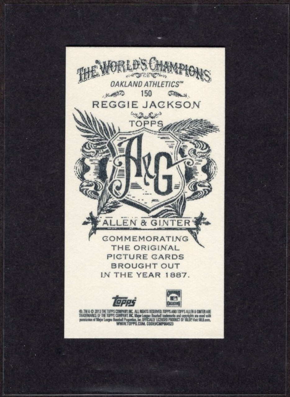 2013 Topps Allen & Ginter #150 Reggie Jackson A&G Back Mini