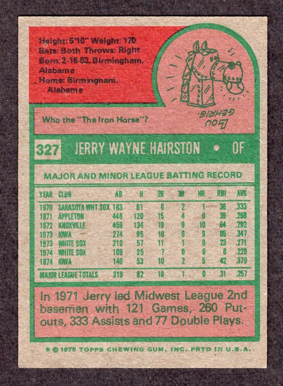 2024 Topps Heritage #327 Jerry Hairston 50th Anniversary 1975 Stamped Buyback