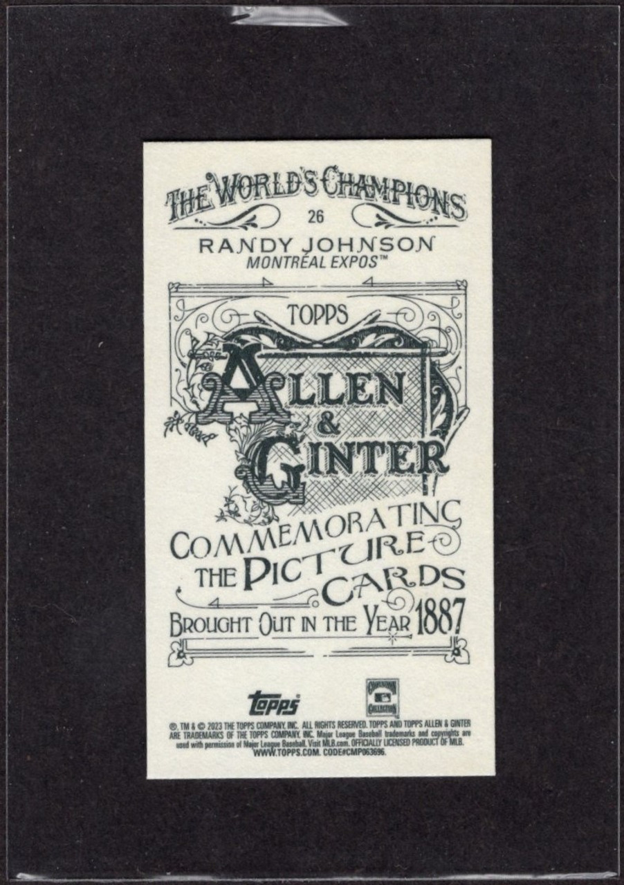 2023 Topps Allen & Ginter #26 Randy Johnson A&G Back Mini