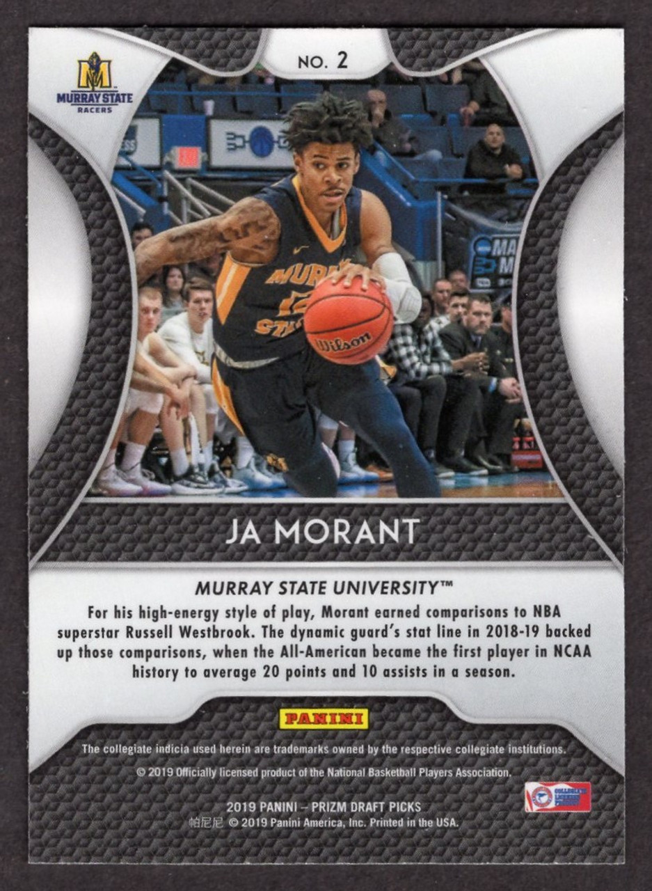 2019 Panini Prizm Draft Picks #2 Ja Morant Rookie/RC