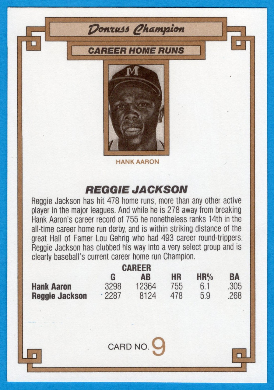 1984 Donruss Champions #9 Reggie Jackson (Oversized)