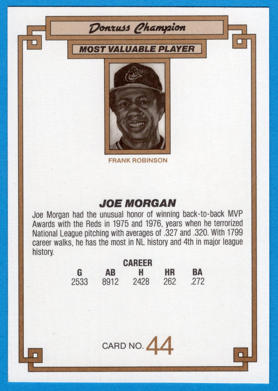 1984 Donruss Champions #44 Joe Morgan (Oversized)