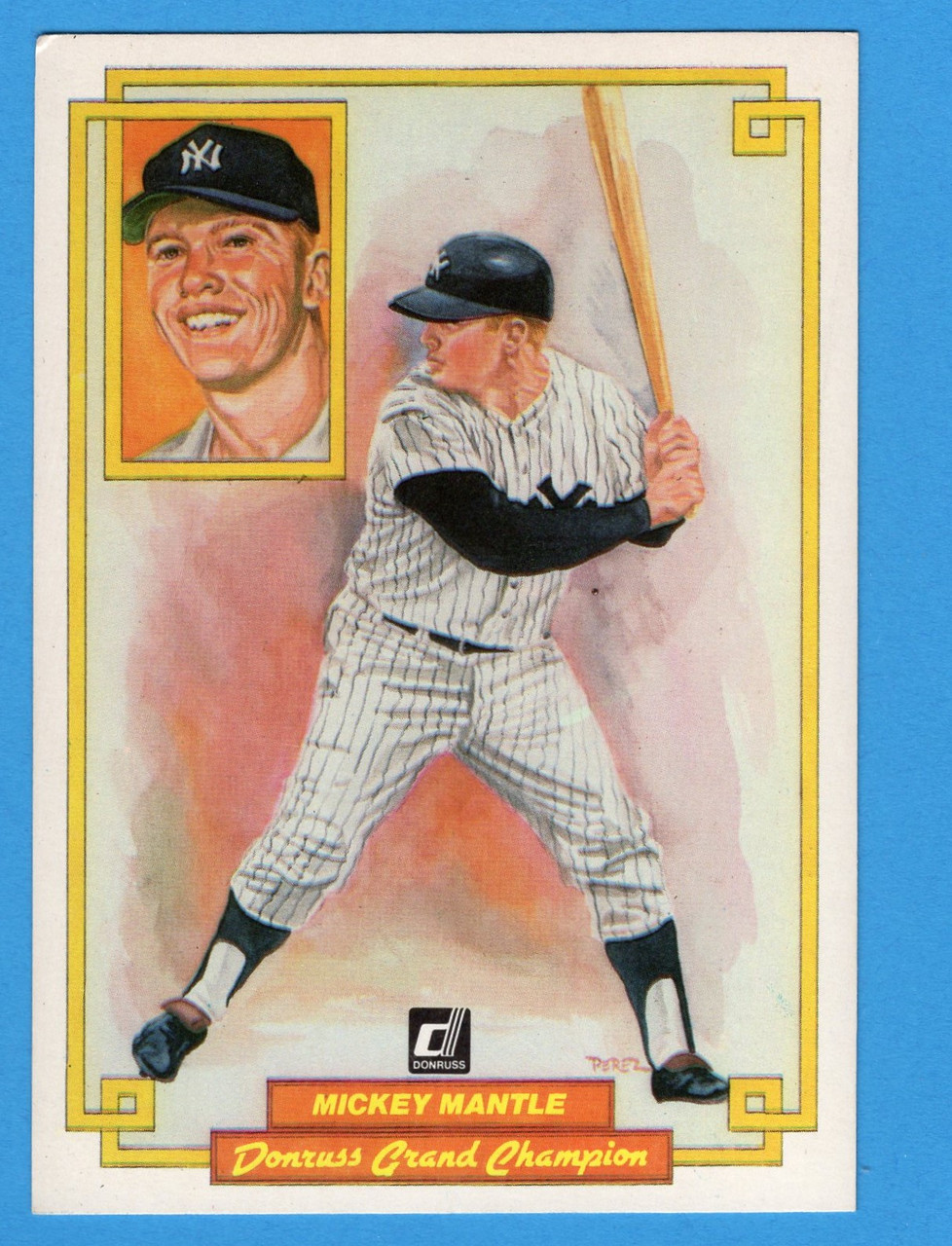 1984 Donruss Champions #50 Mickey Mantle (Oversized; #3)