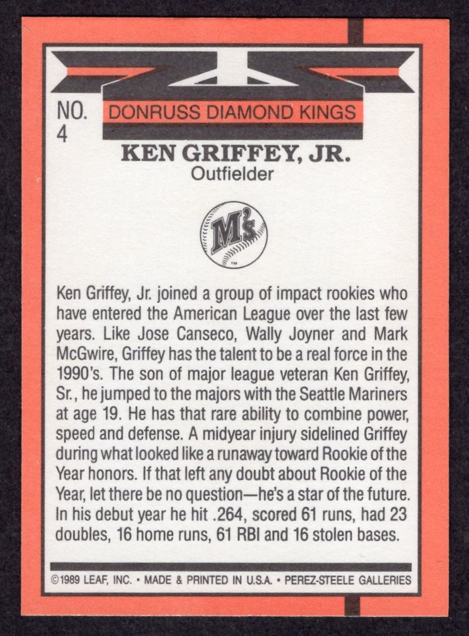 1990 Donruss #4 Ken Griffey, Jr. Diamond Kings