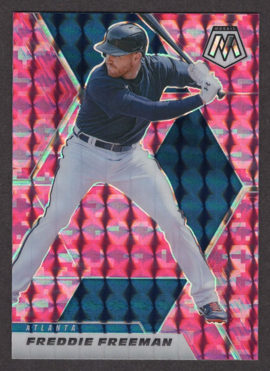 2021 Panini Mosaic #53 Freddie Freeman Pink Camo Prizm