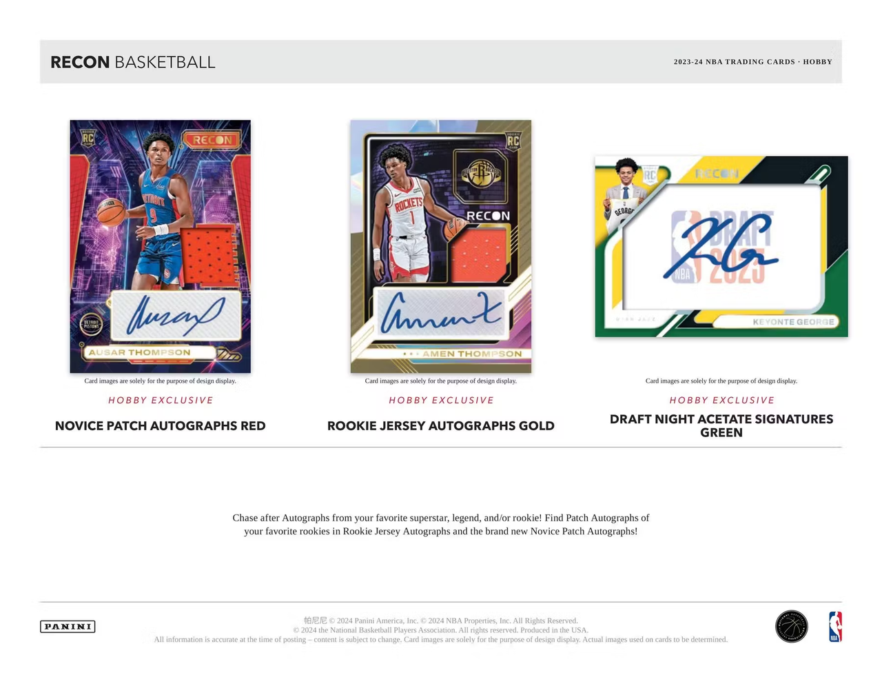 2023/24 Panini Recon Basketball Hobby Box