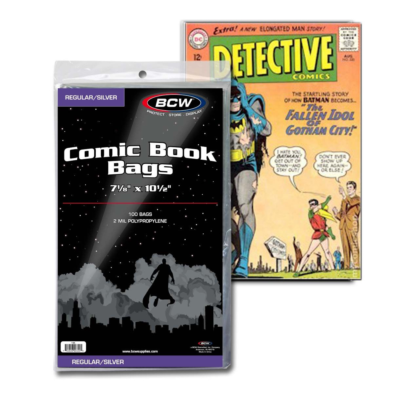 BCW Silver/Regular Comic Bags 100ct Pack