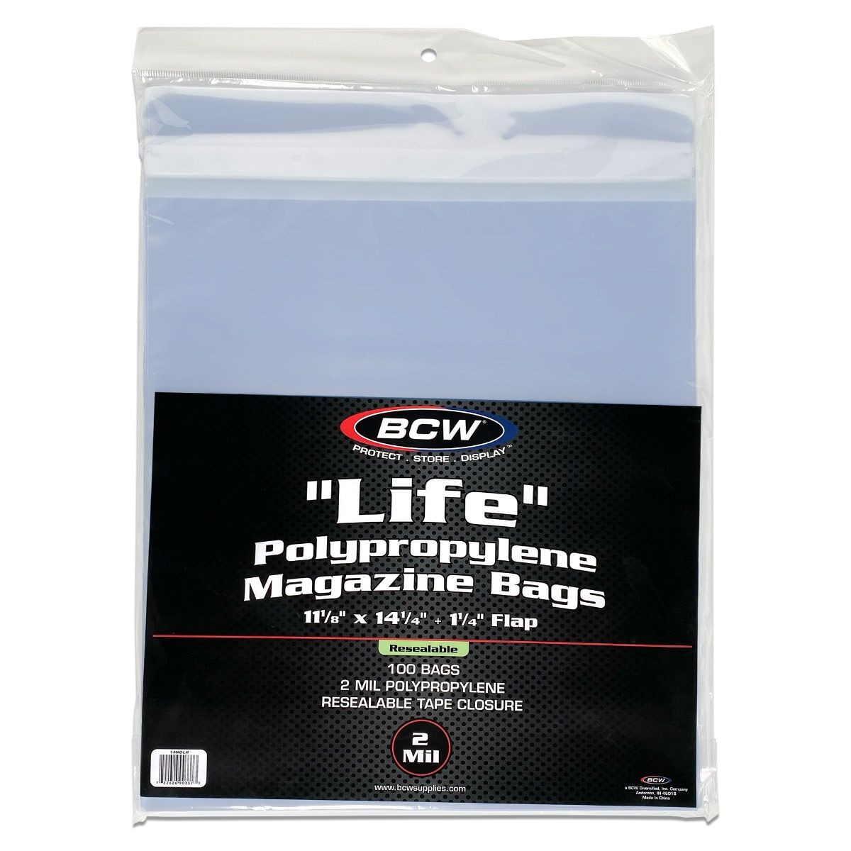Sacs Et Supports BCW Pour Magazines (100 Pcs) – Combiné Neuf, Sans Acide (Toploader)
