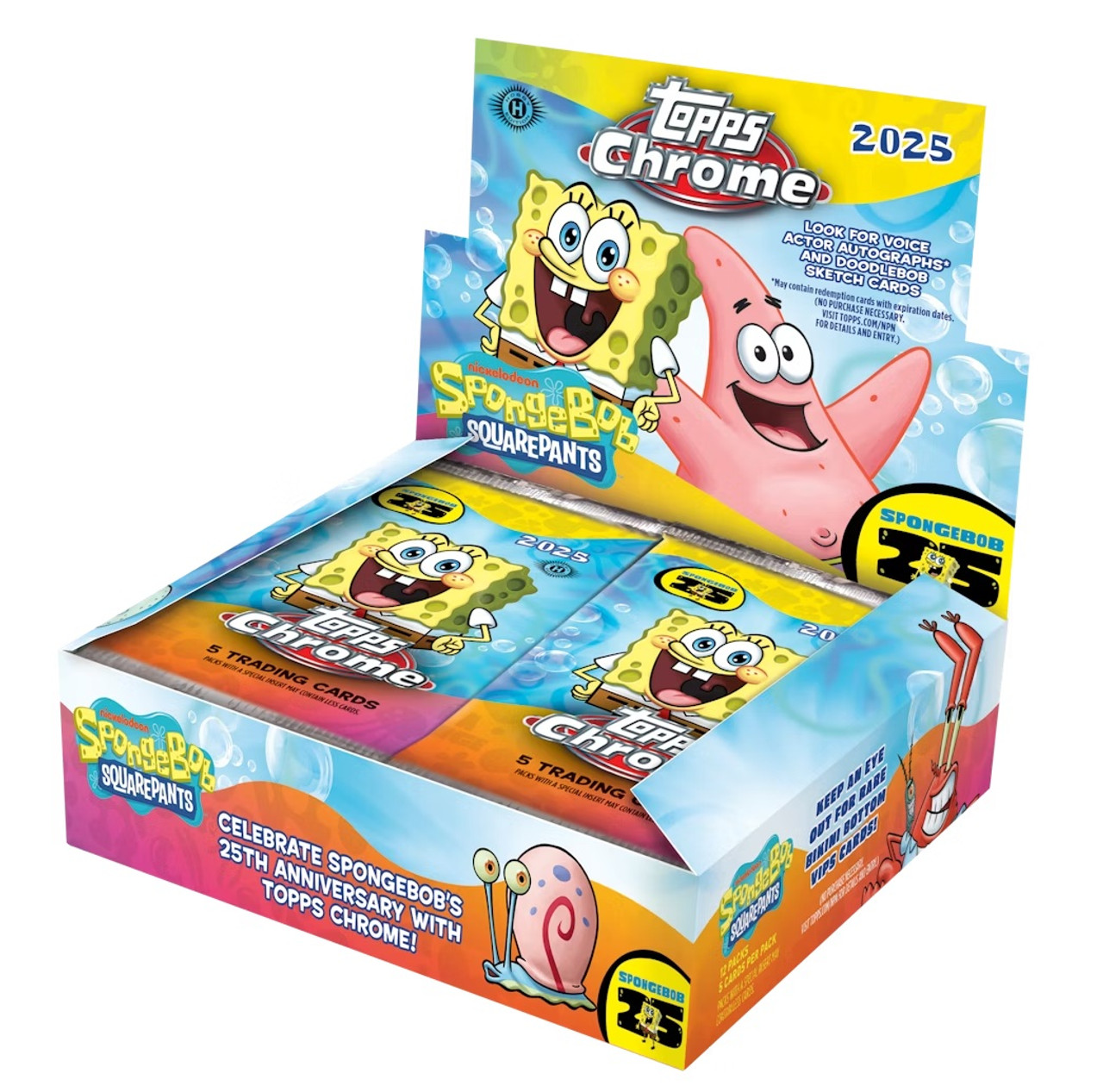 2025 Topps Chrome Spongebob 25th Anniversary Hobby Box