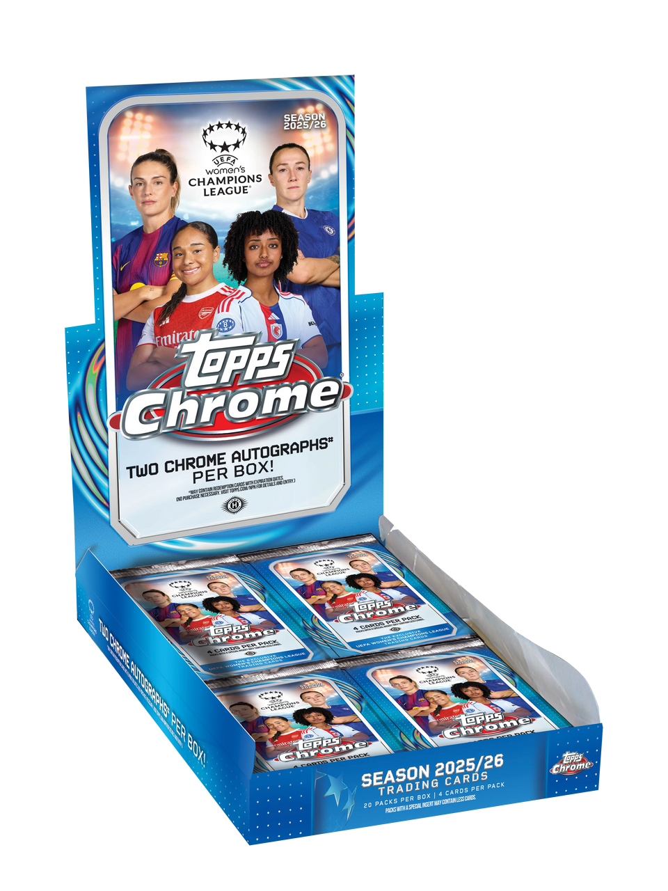 2025/26 Topps Chrome UEFA Women's Champion League Soccer Hobby Box