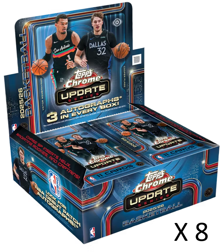 2025/26 Topps Chrome Update Series Basketball Jumbo Hobby Box Case