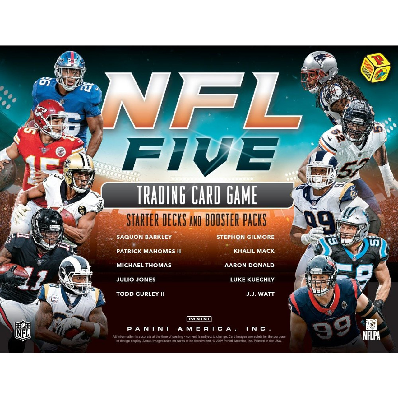 2019 Panini NFL Five Trading Card Game Starter Kit Box