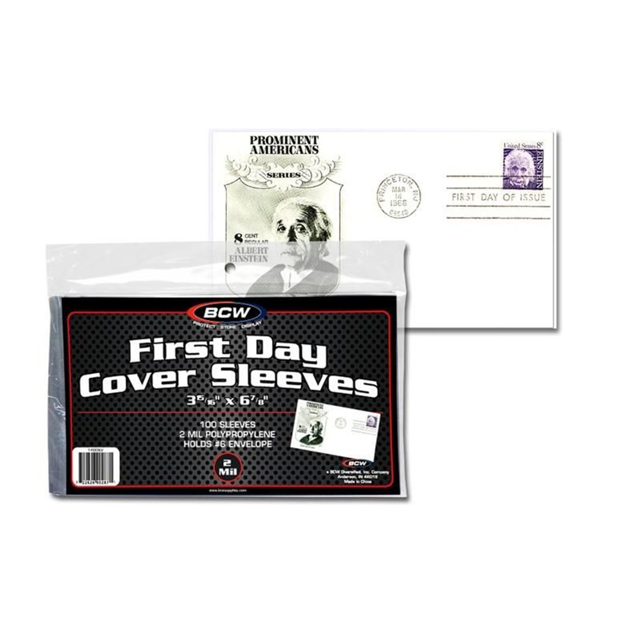 BCW First Day Cover Sleeves / Case of 100