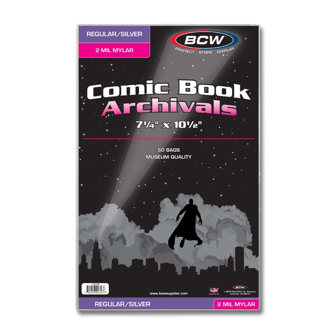BCW Silver/Regular Comic Mylar Archivals 50ct Pack / Case of 10