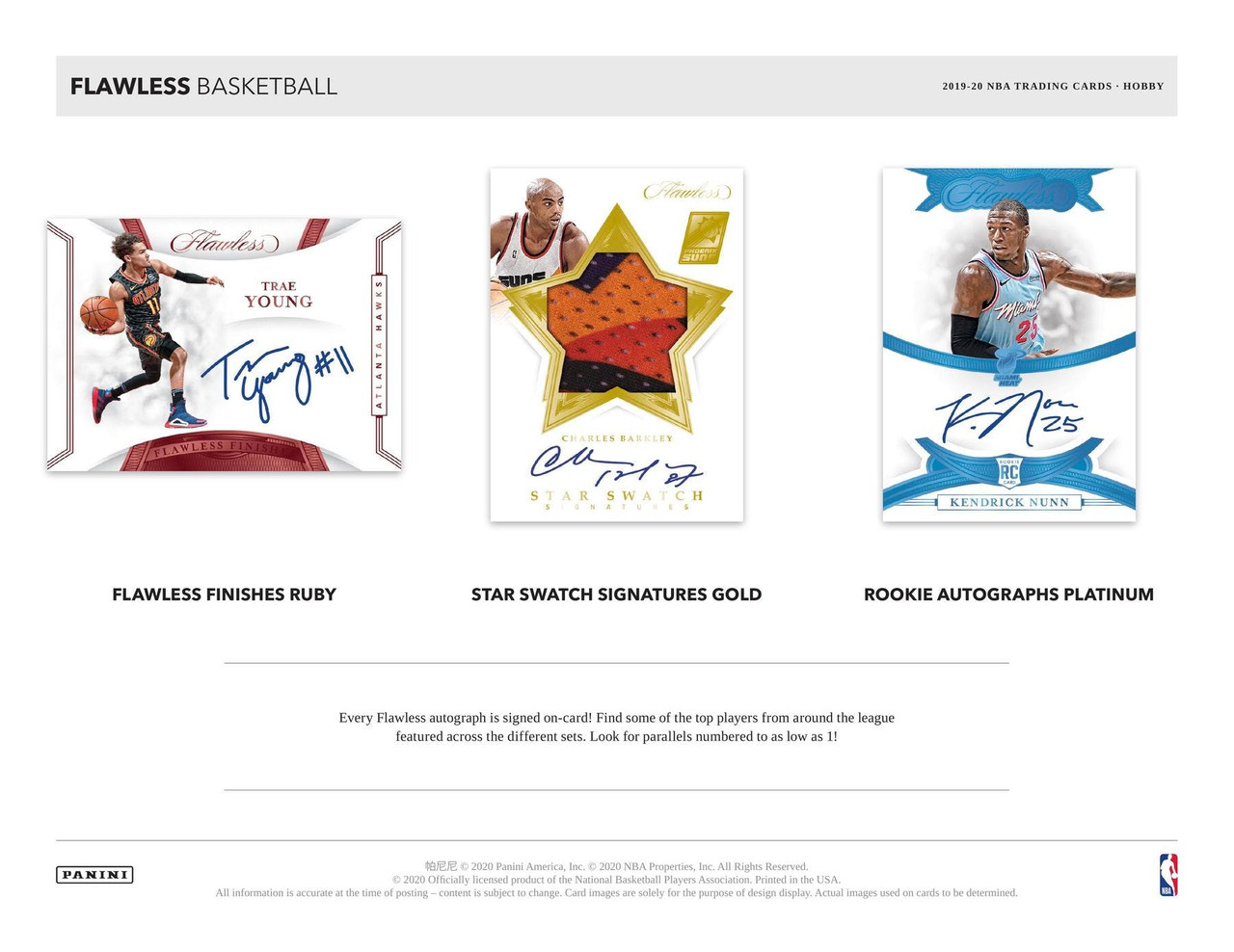 2019/20 Panini Flawless Basketball Hobby Box