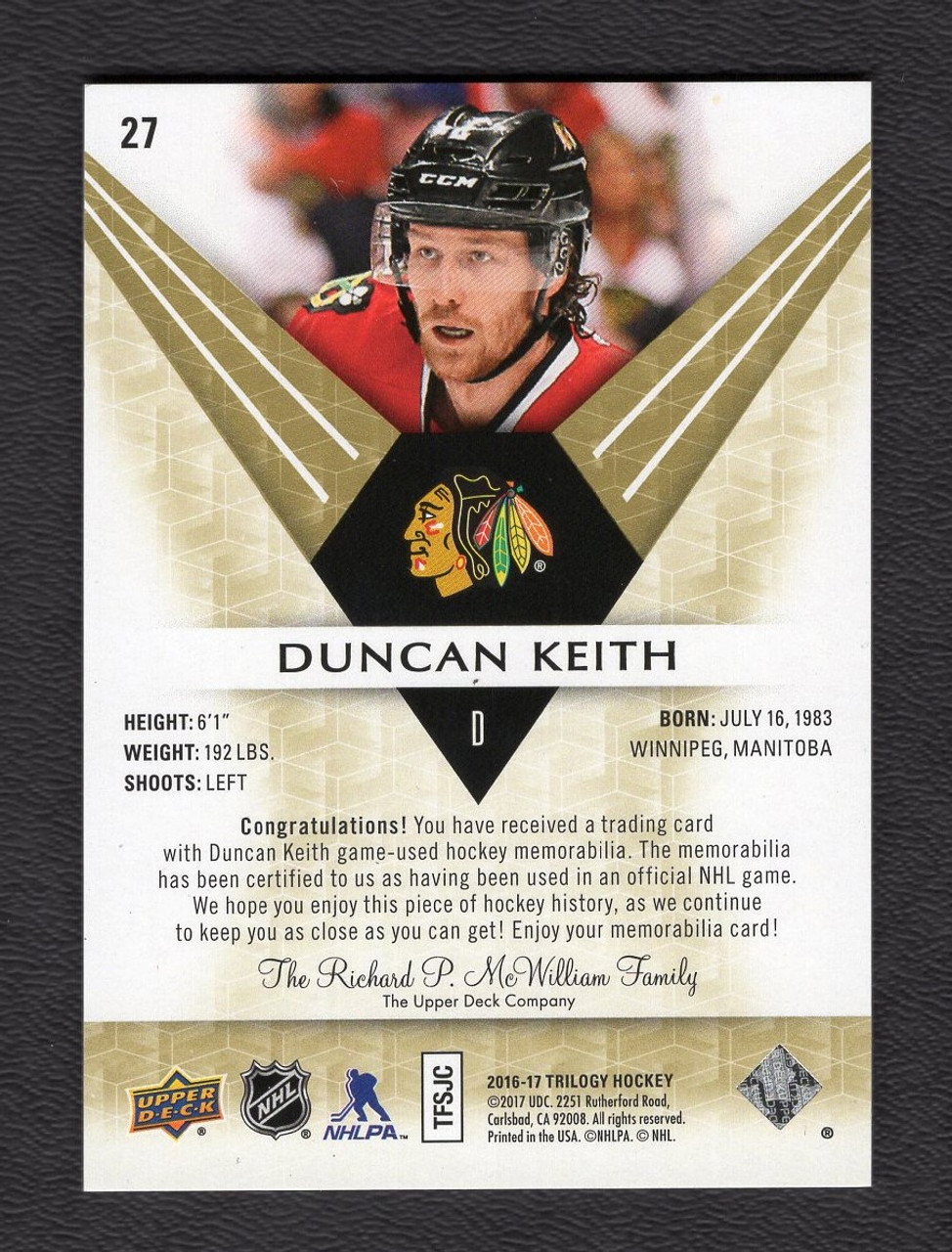 Duncan keith clearance a jersey