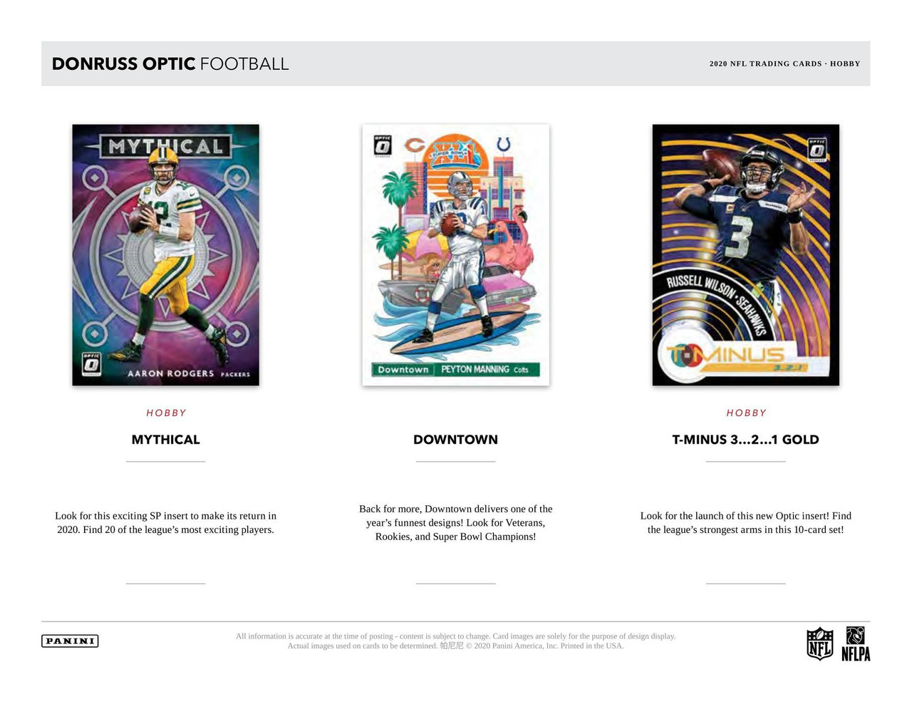 2020 Panini Donruss Optic Football Hobby Box