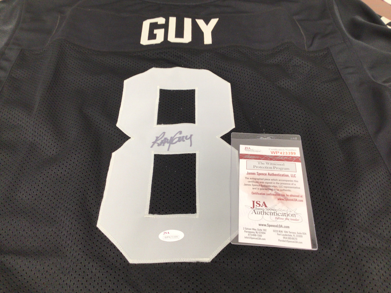 ray guy autographed jersey