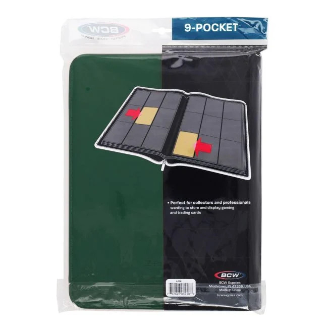 BCW Z-Folio 9-Pocket LX Album - Green