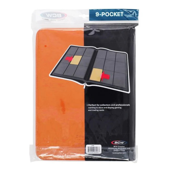 BCW Z-Folio 9-Pocket LX Album - Orange