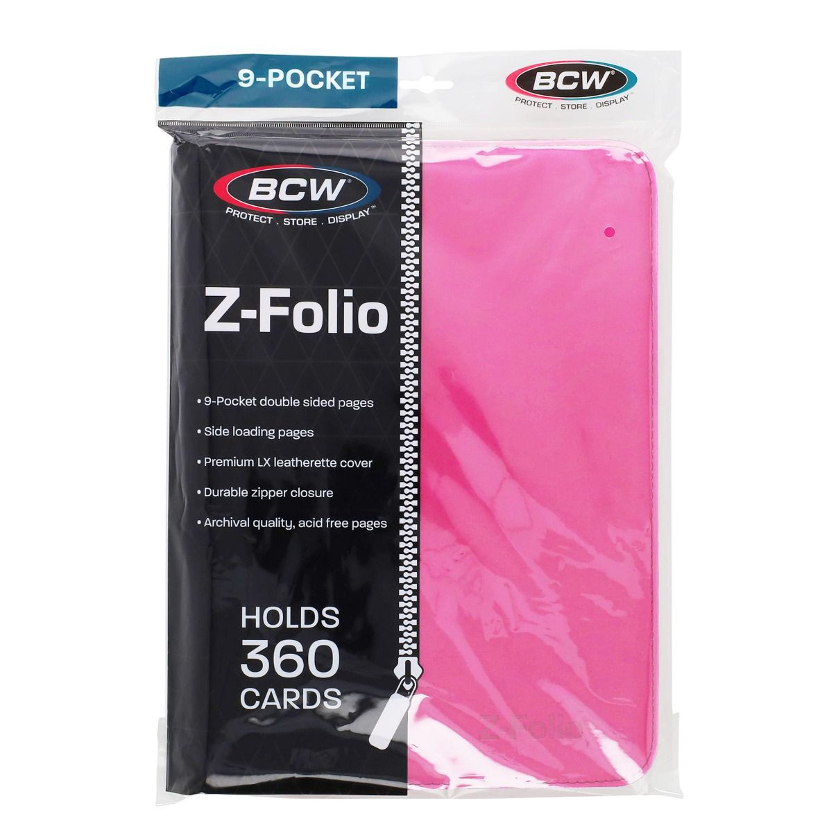 BCW Z-Folio 9-Pocket LX Album - Pink