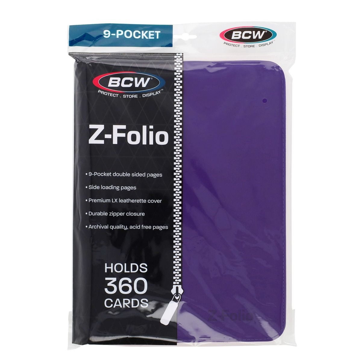 BCW Z-Folio 9-Pocket LX Album - Purple